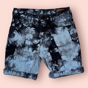 ASOS Stonewashed / Tie Dyed Jean Shorts